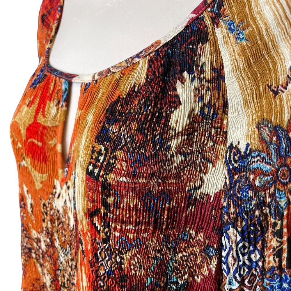 Avenue Womens Keyhole Blouse Smock Bodice Boho Peasant Sleeves Plus Size 26 c - Picture 5 of 12